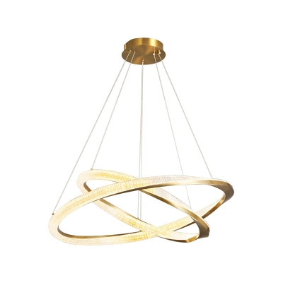 Gouden meerlaagse ringkroonluchter