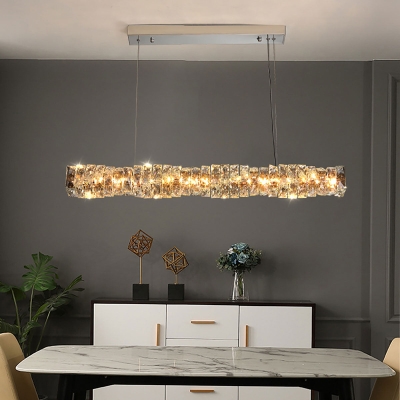 Lange kristallen hanglamp