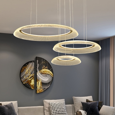 Afgestudeerde cirkelkroonluchter | Art Deco ronde kroonluchter