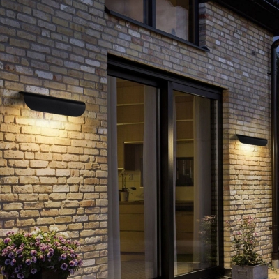 Bay gebogen tuinwandlamp