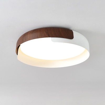 Hout geschilderde ronde plafondlamp
