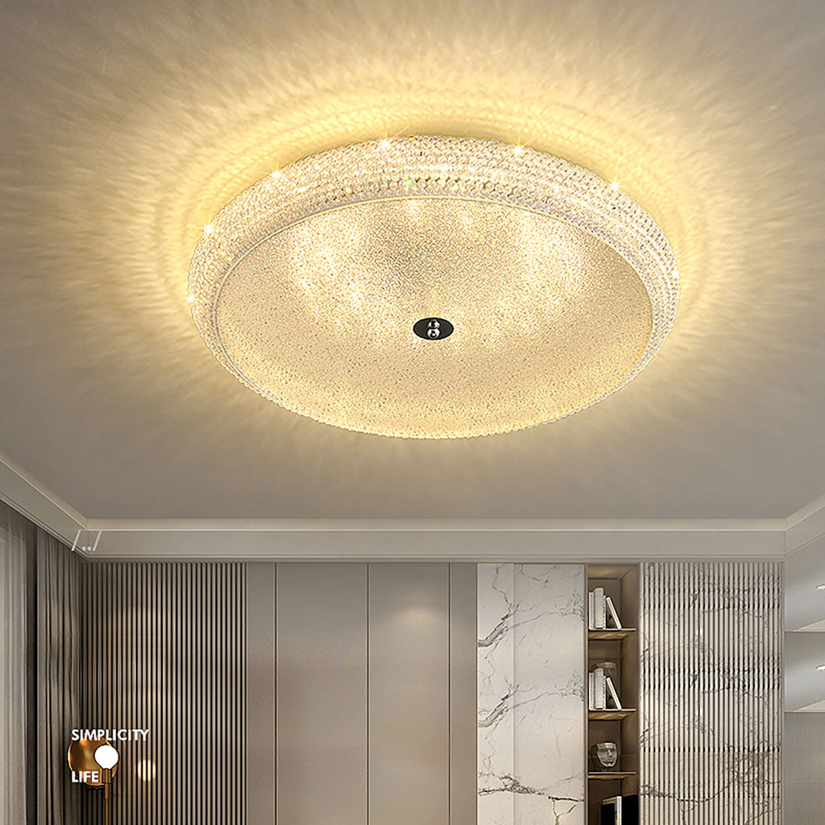 Kristallen plafondlamp