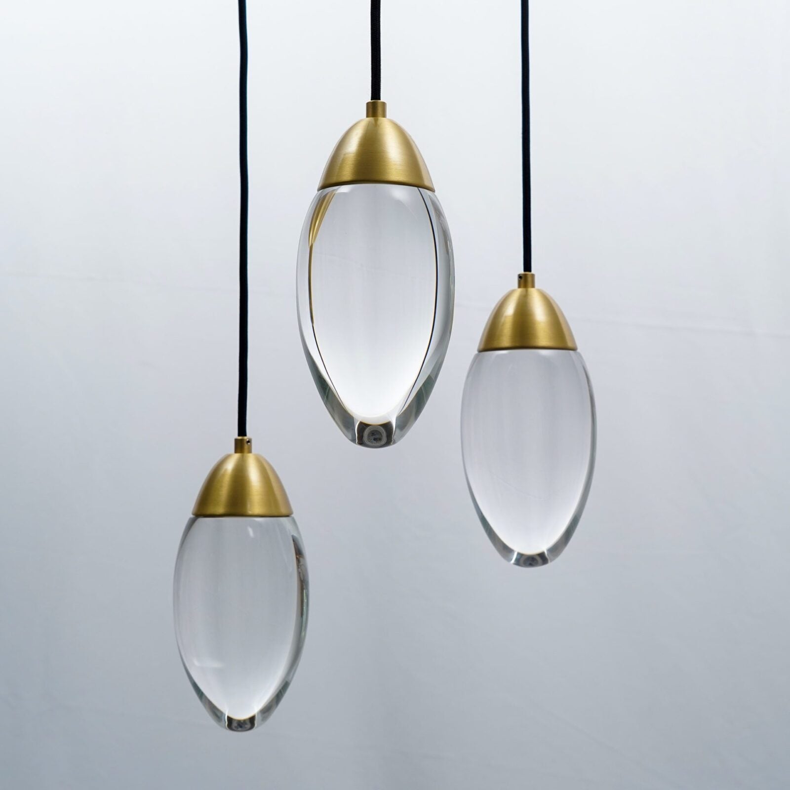 Messing kristallen hanglamp