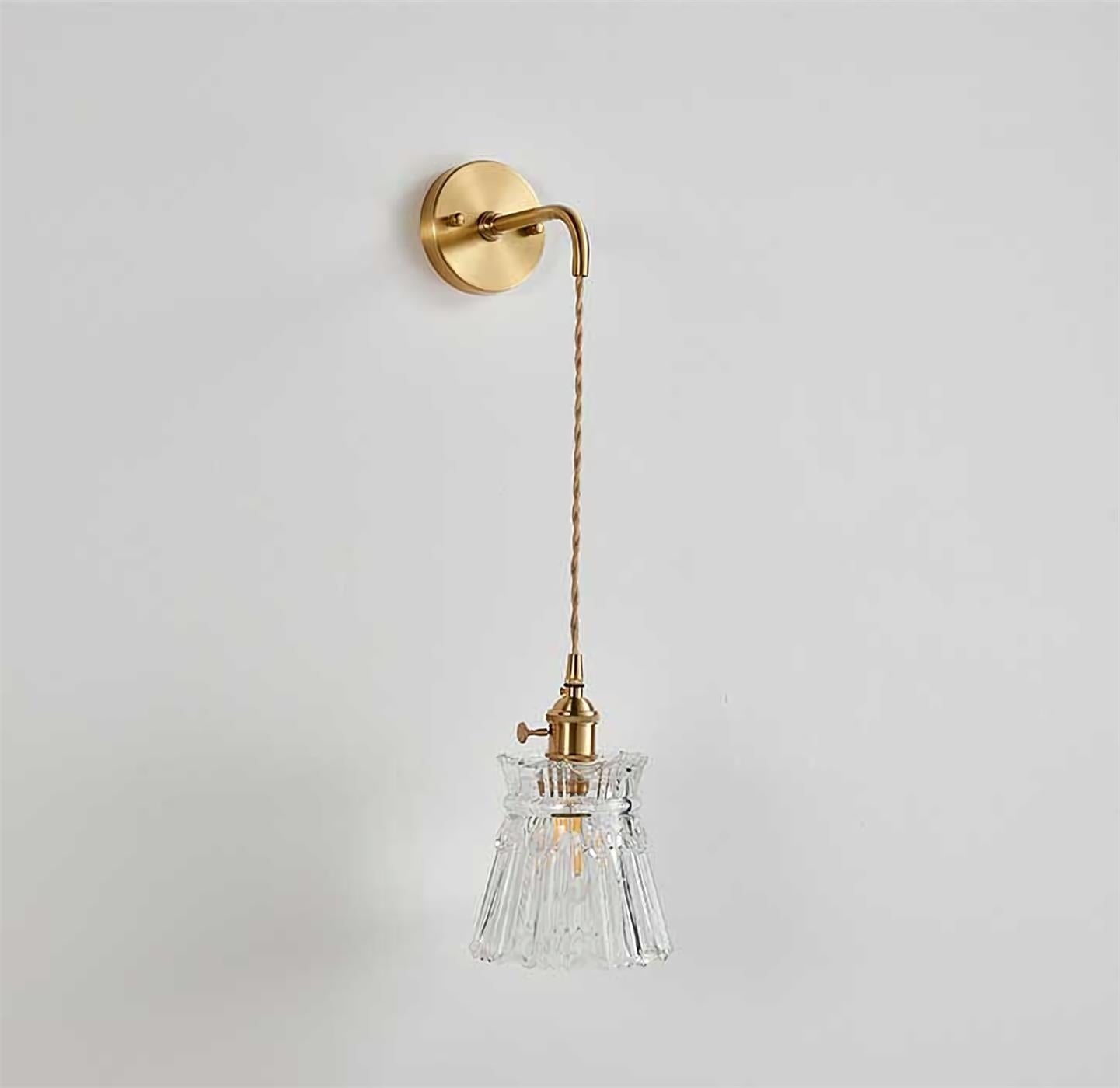 Noordse glazen wandlamp