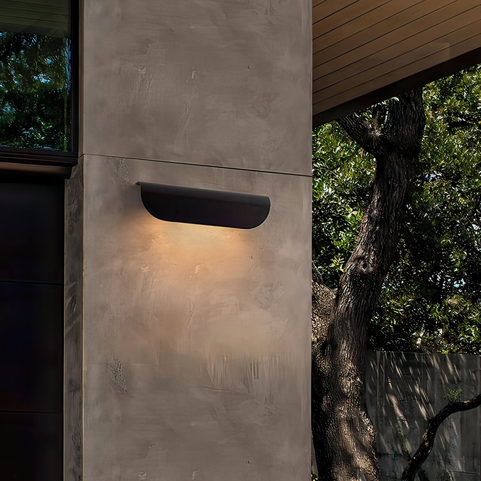 Bay gebogen tuinwandlamp
