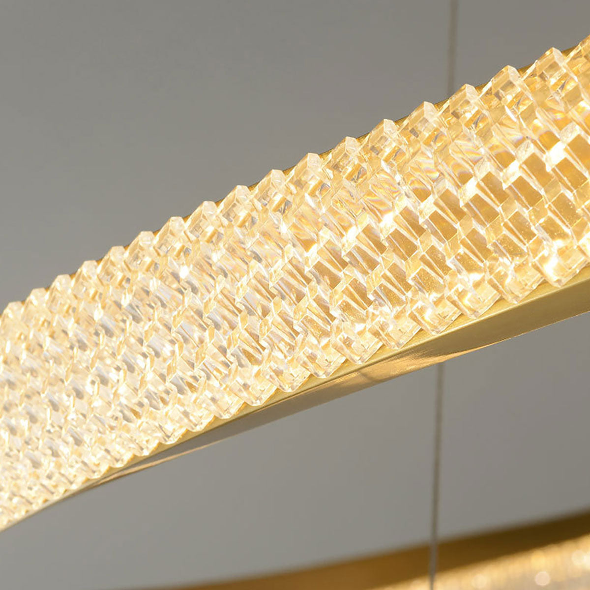 Gouden meerlaagse ringkroonluchter