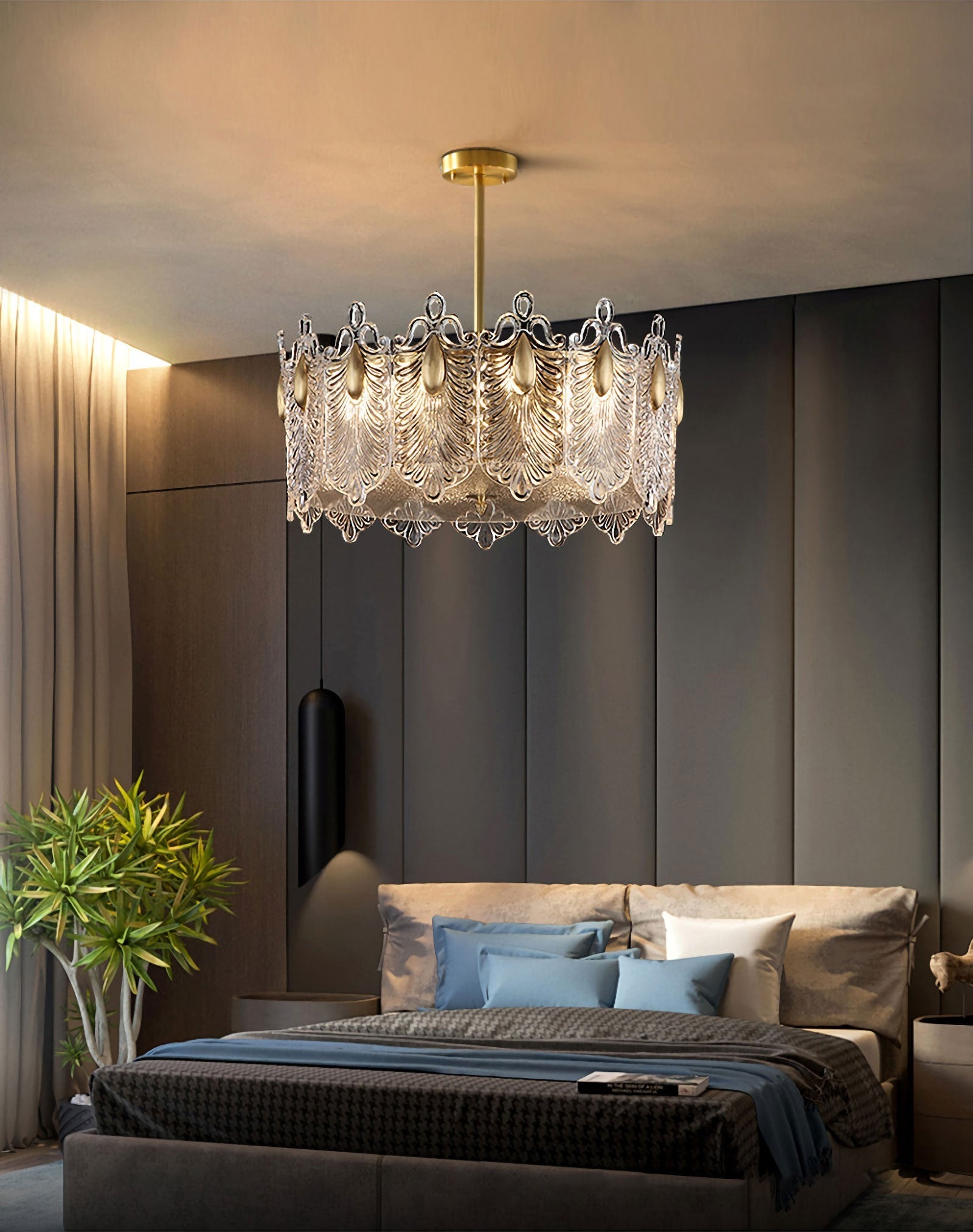 Decoratief patroon glazen ronde kroonluchter