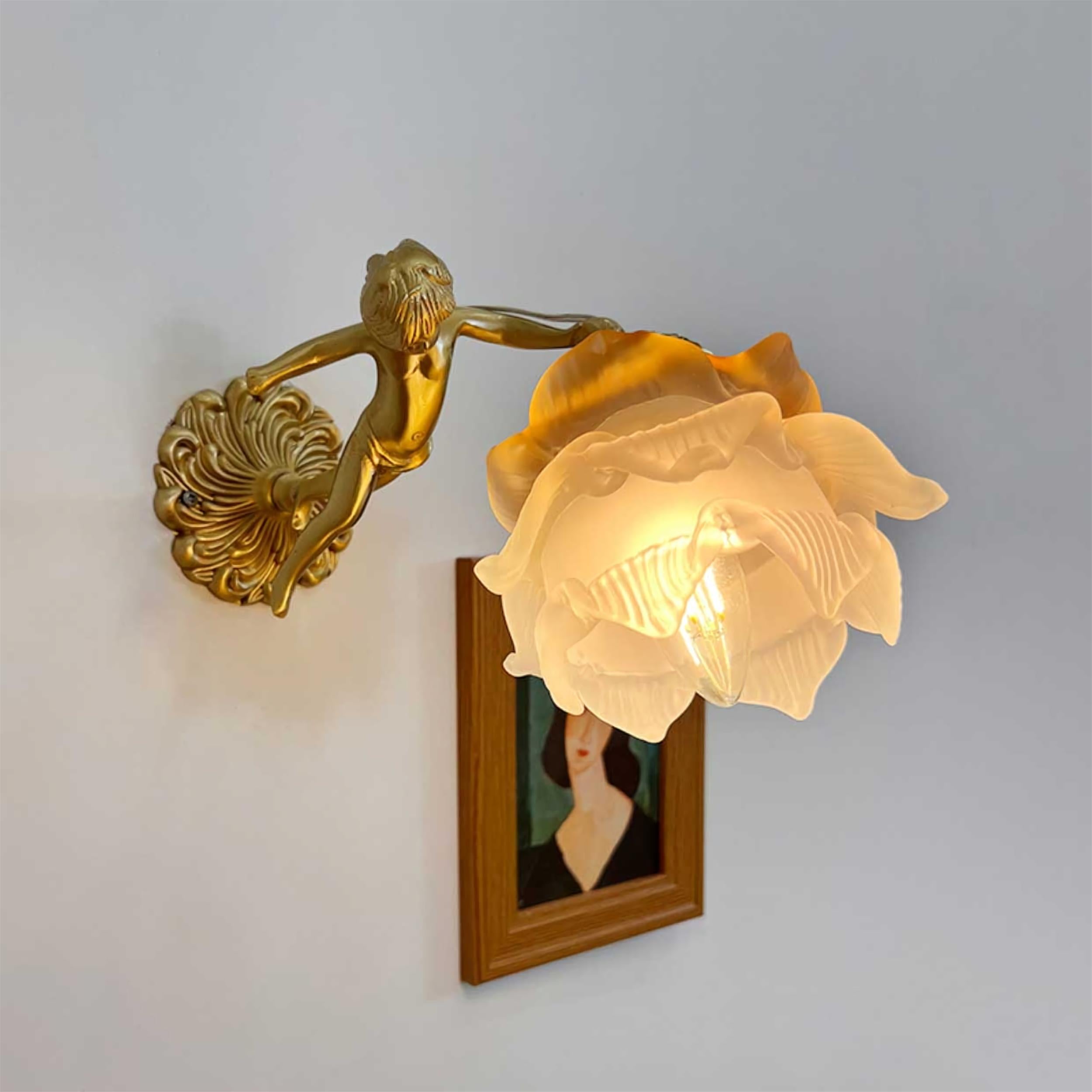 Engel wandlamp