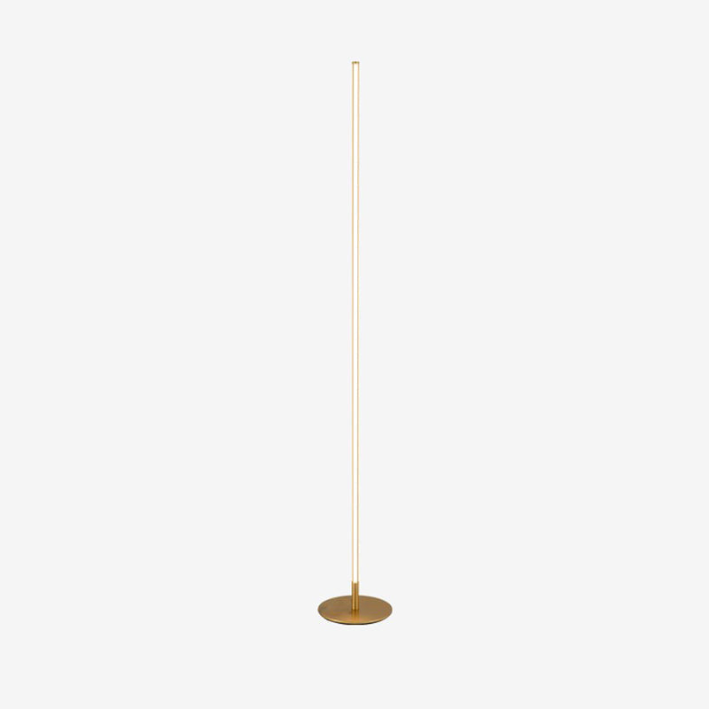 Metalen vloerlamp met lineaire vorm
