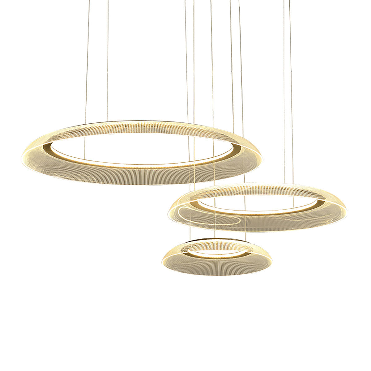 Afgestudeerde cirkelkroonluchter | Art Deco ronde kroonluchter