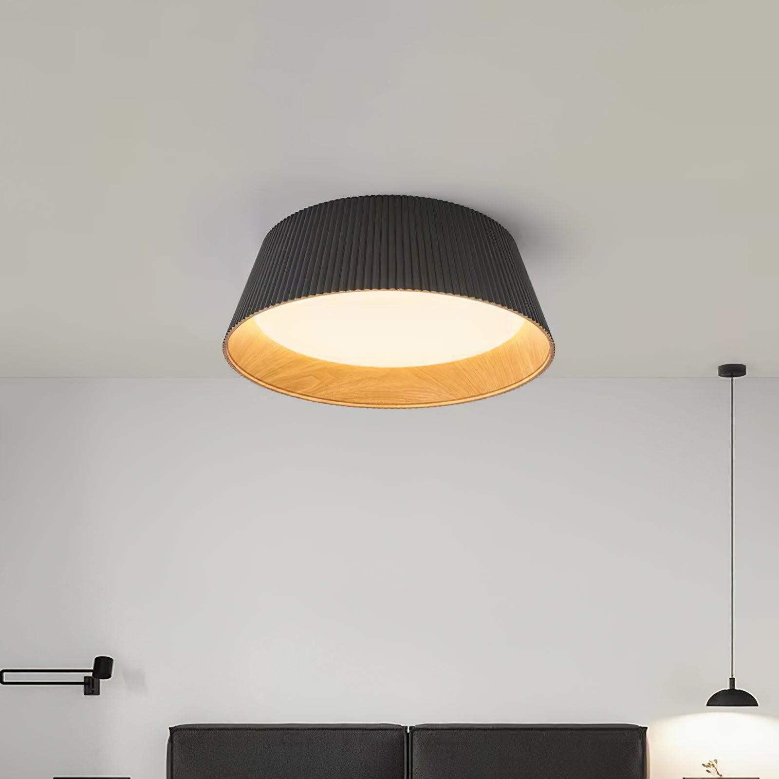 Geribbelde plafondlamp