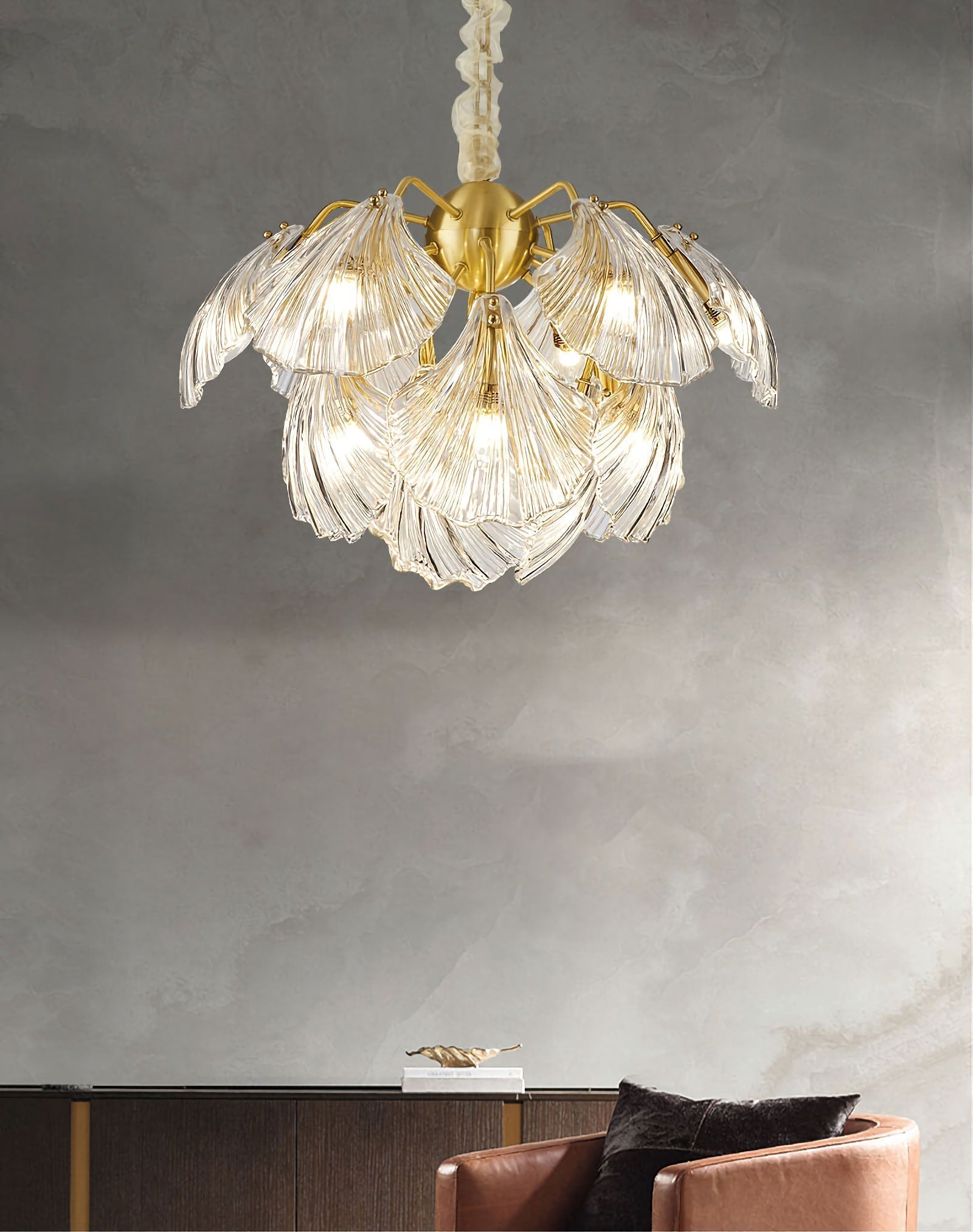 Geribbelde Shell-plafondlamp