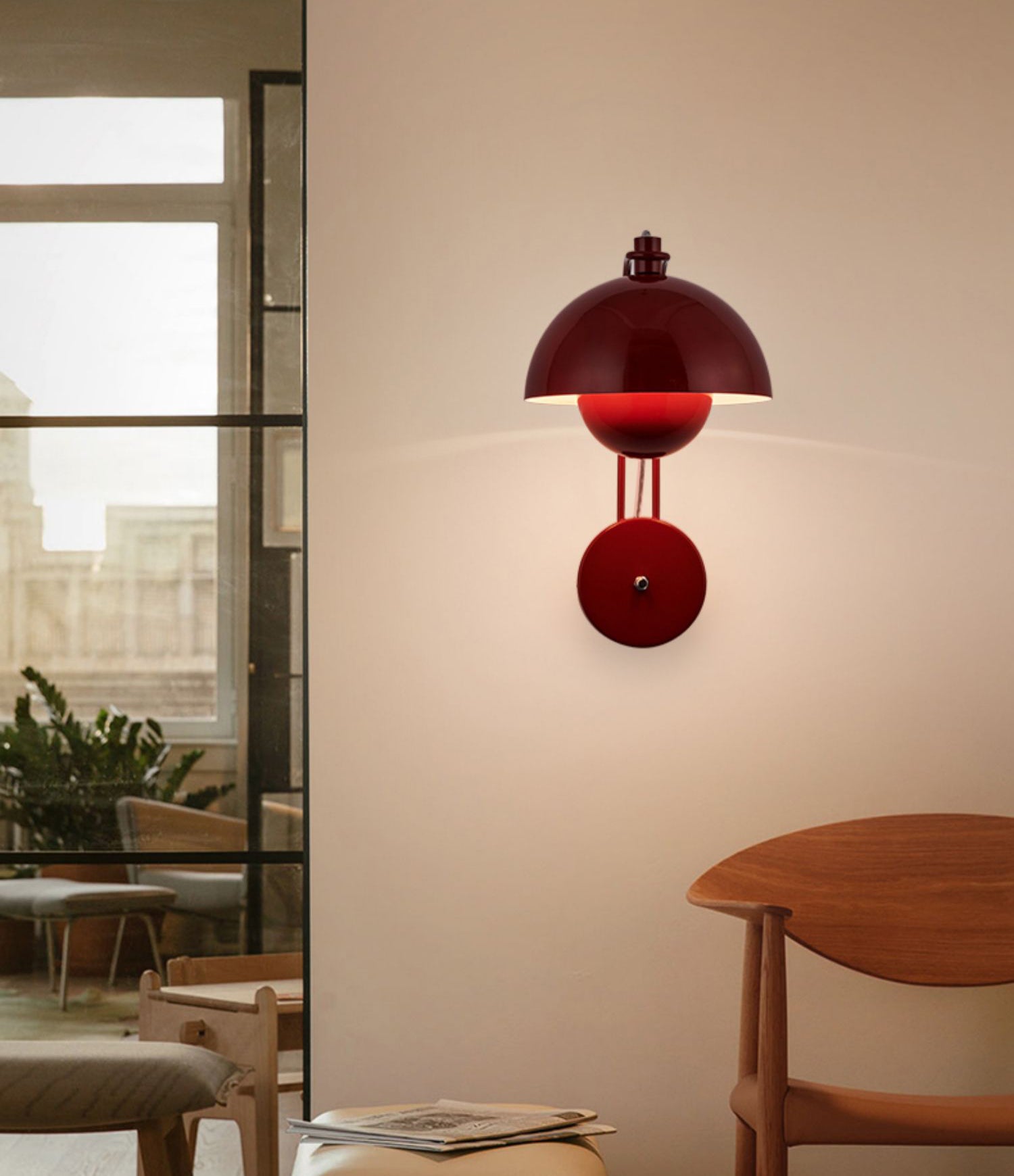 Halve cirkel slaapkamerwandlamp