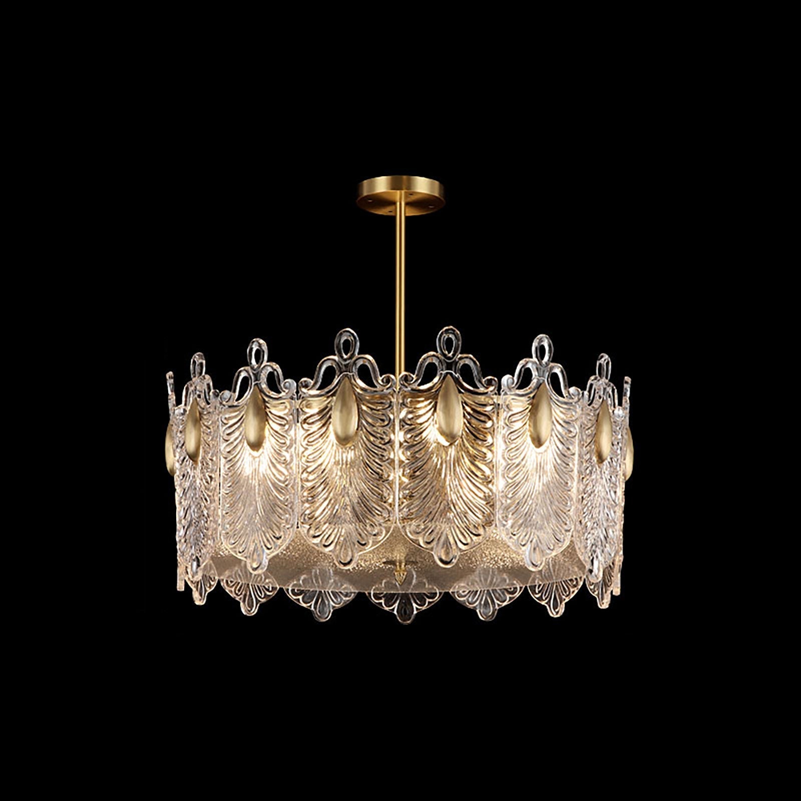 Decoratief patroon glazen ronde kroonluchter