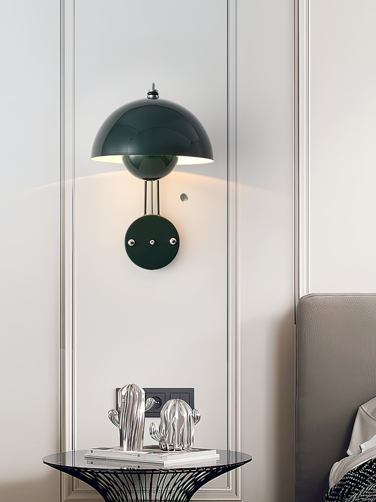 Halve cirkel slaapkamerwandlamp