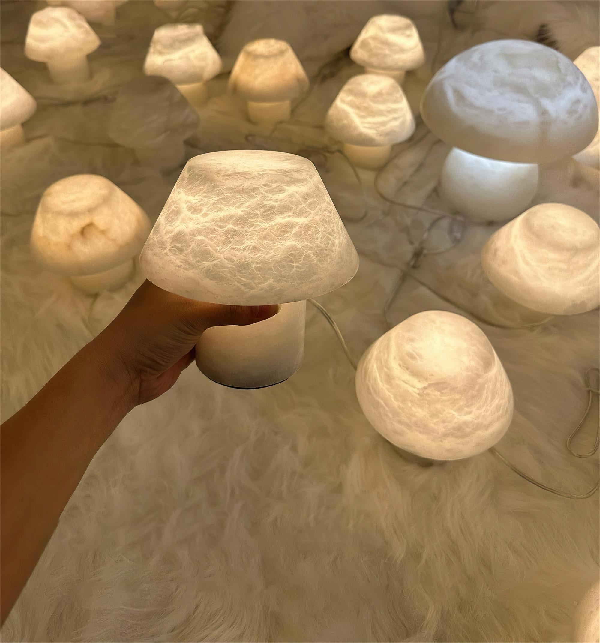 Cloud Stone Paddestoel Tafellamp