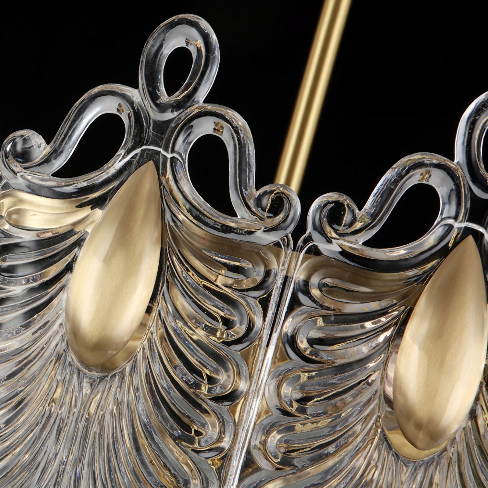 Decoratief patroon glazen ronde kroonluchter