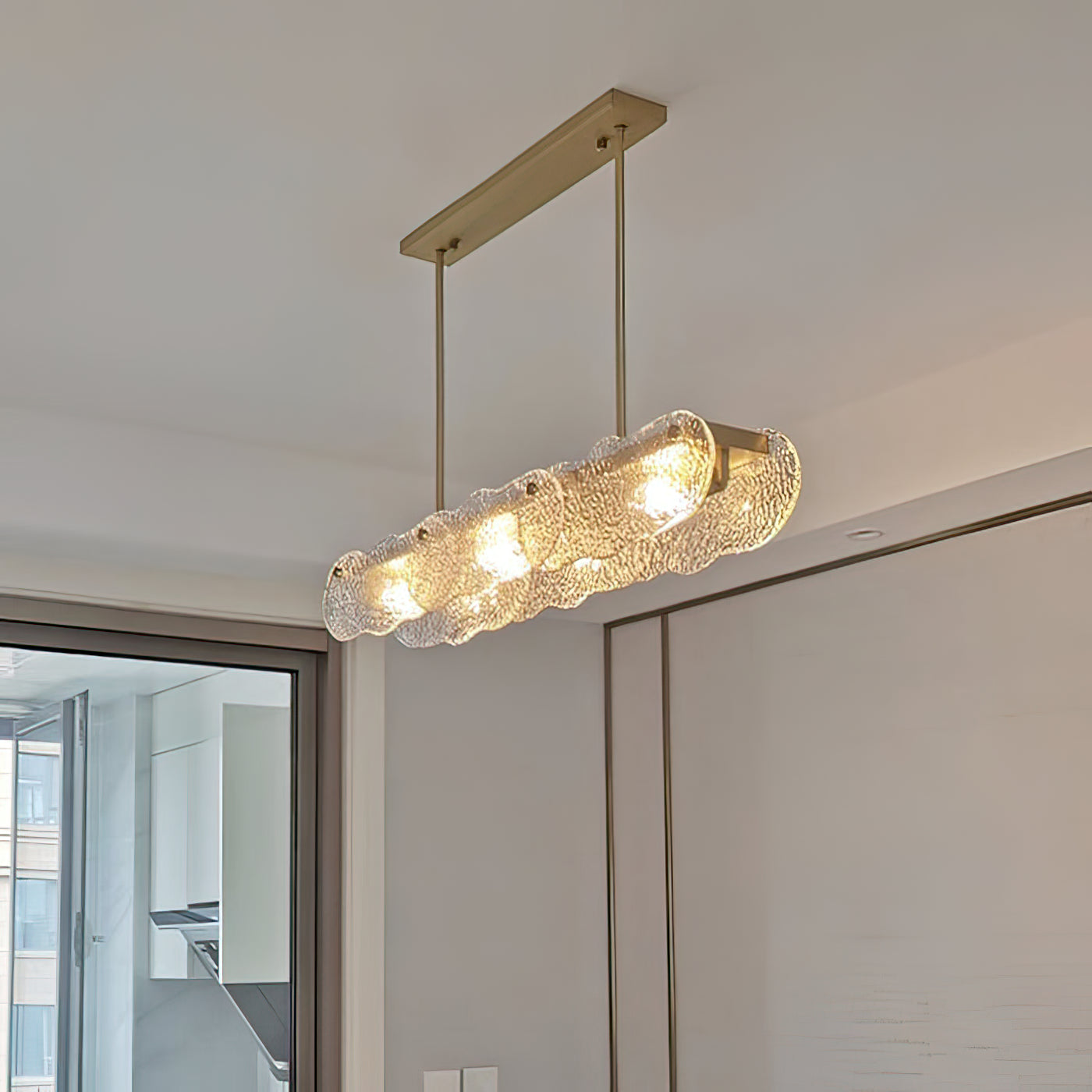 Water Ripple Glass Island Chandeliers