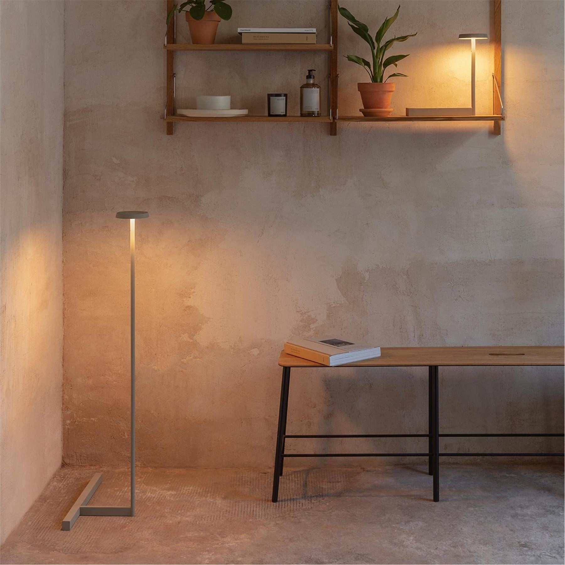 Platte vloerlamp