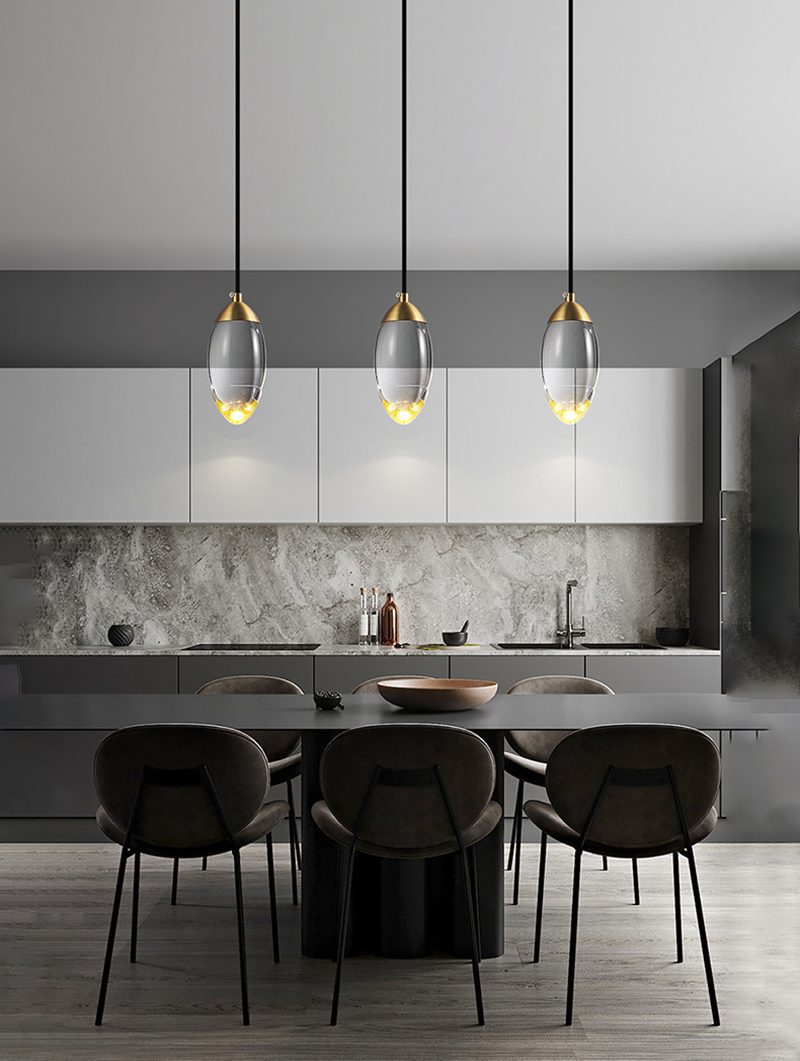 Messing kristallen hanglamp