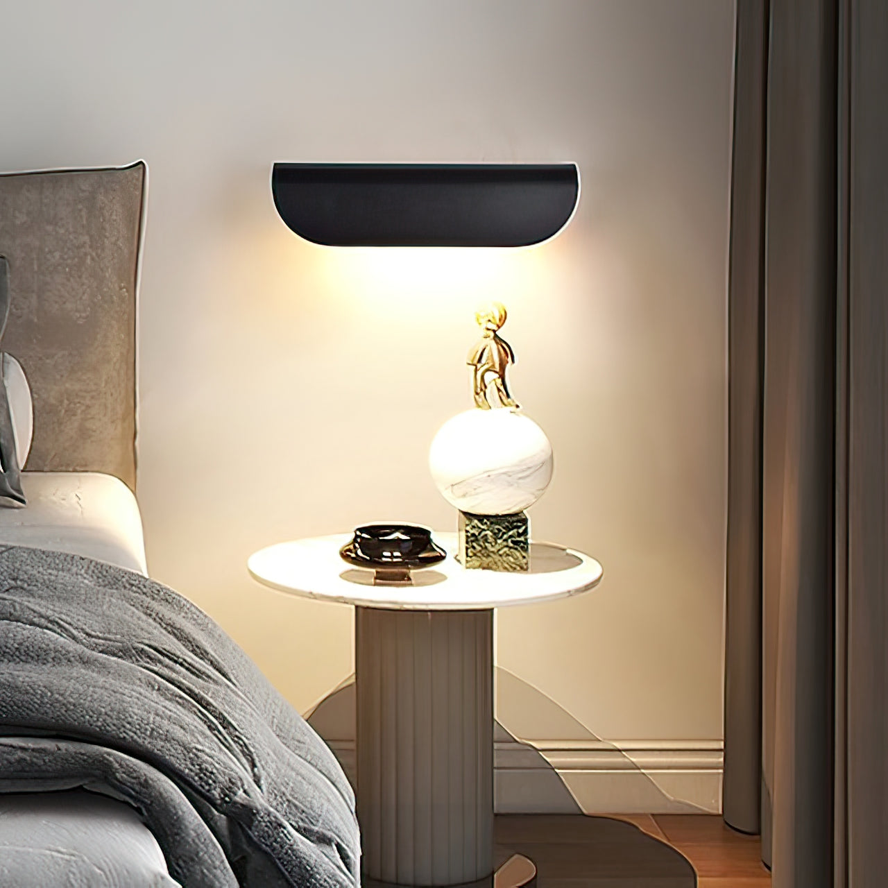 Bay gebogen tuinwandlamp
