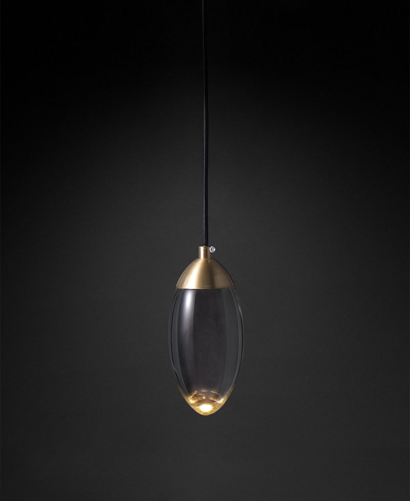 Messing kristallen hanglamp