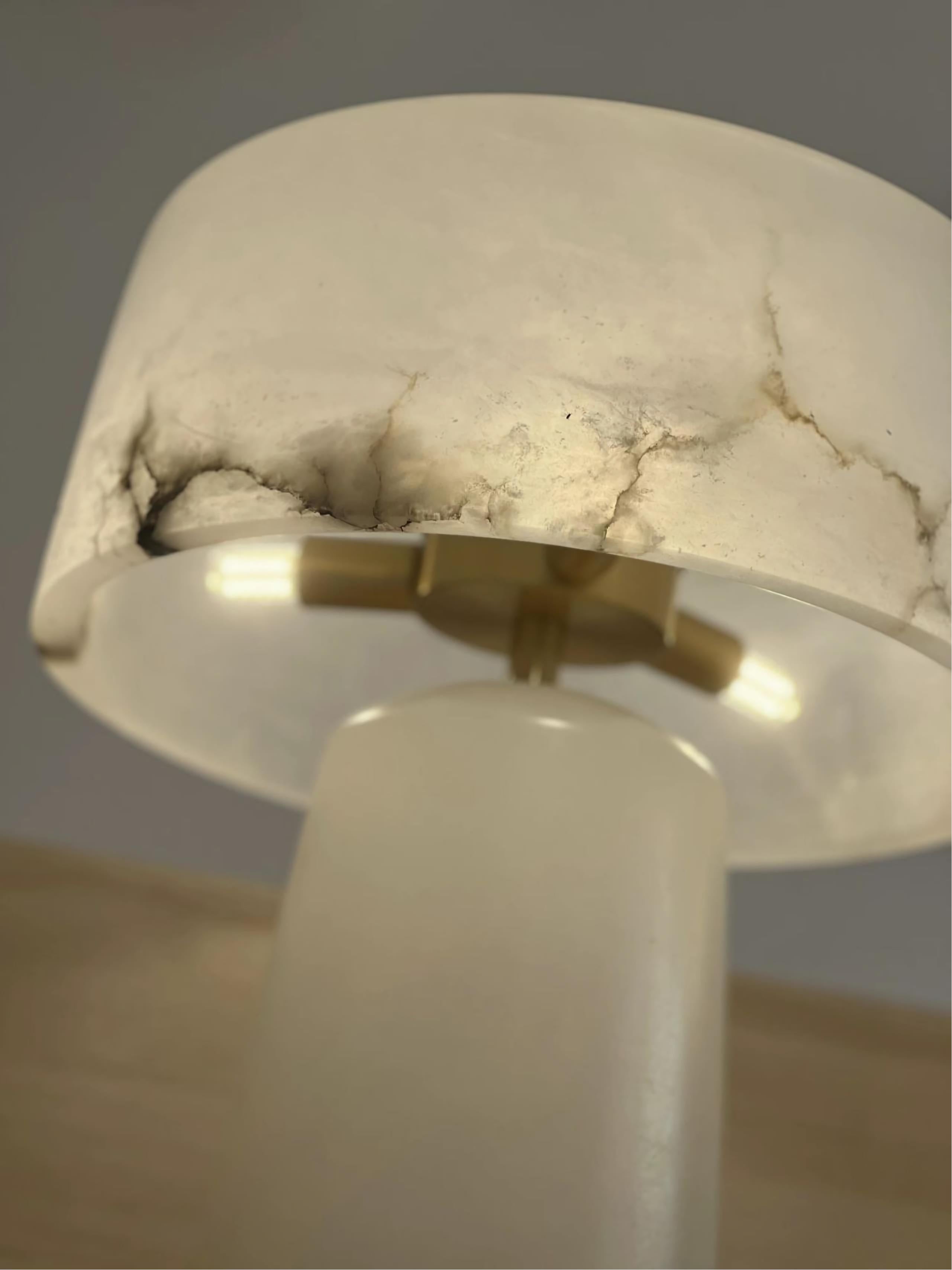 Natuurlijke wolksteen tafellamp