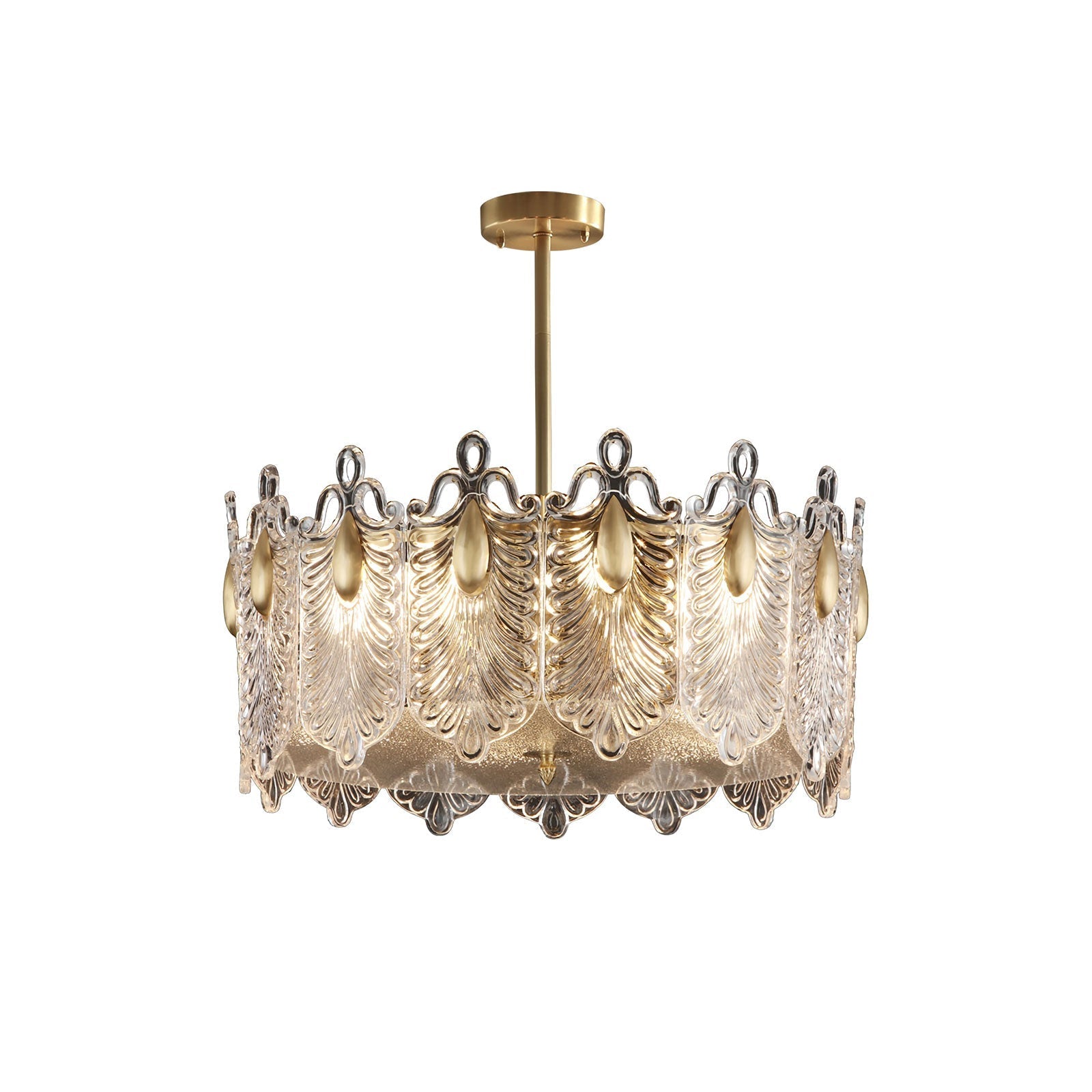 Decoratief patroon glazen ronde kroonluchter