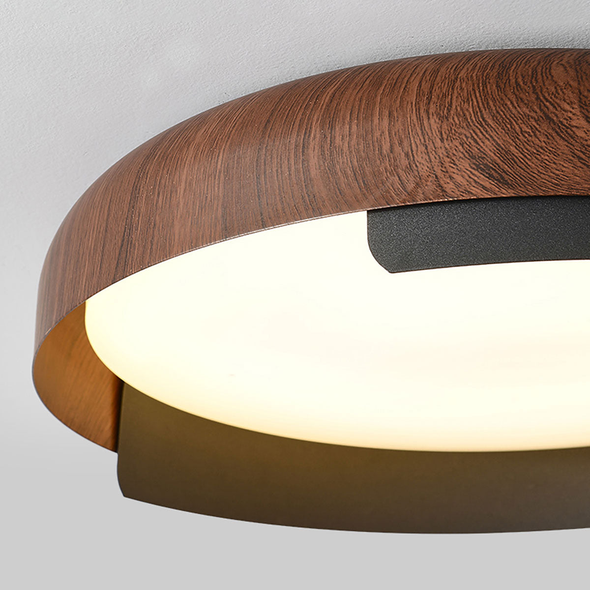 Hout geschilderde ronde plafondlamp