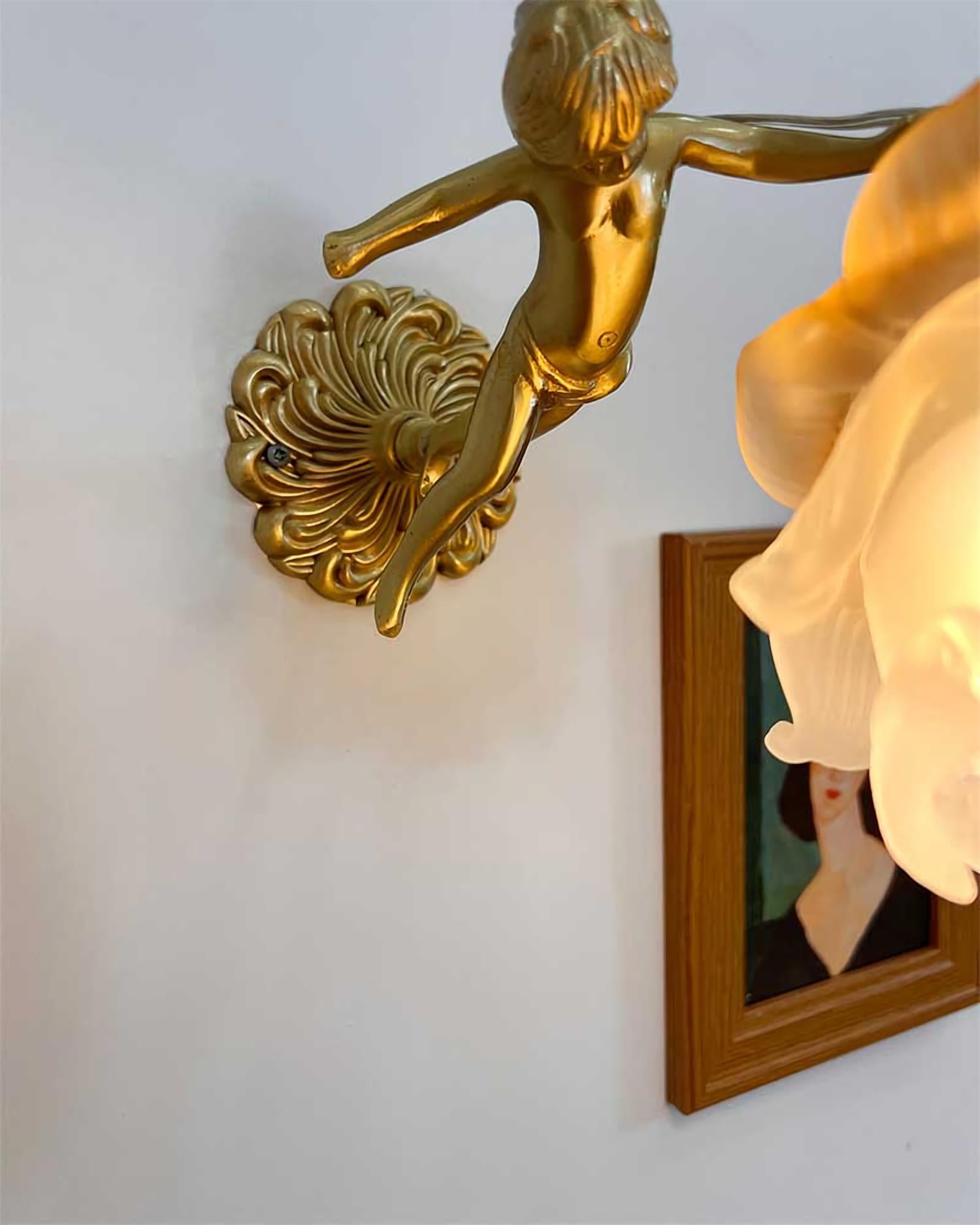 Engel wandlamp
