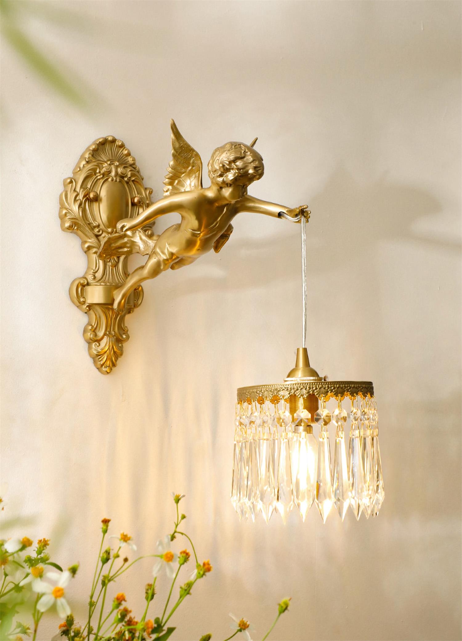 Engel wandlamp