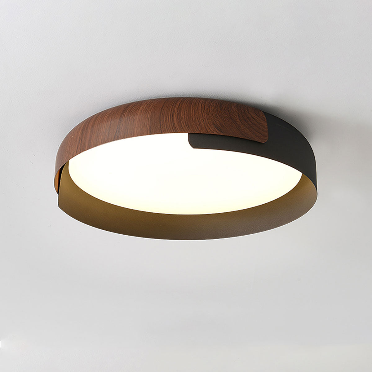Hout geschilderde ronde plafondlamp