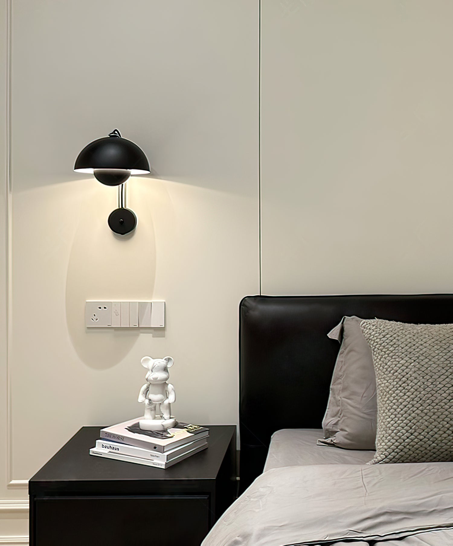 Halve cirkel slaapkamerwandlamp