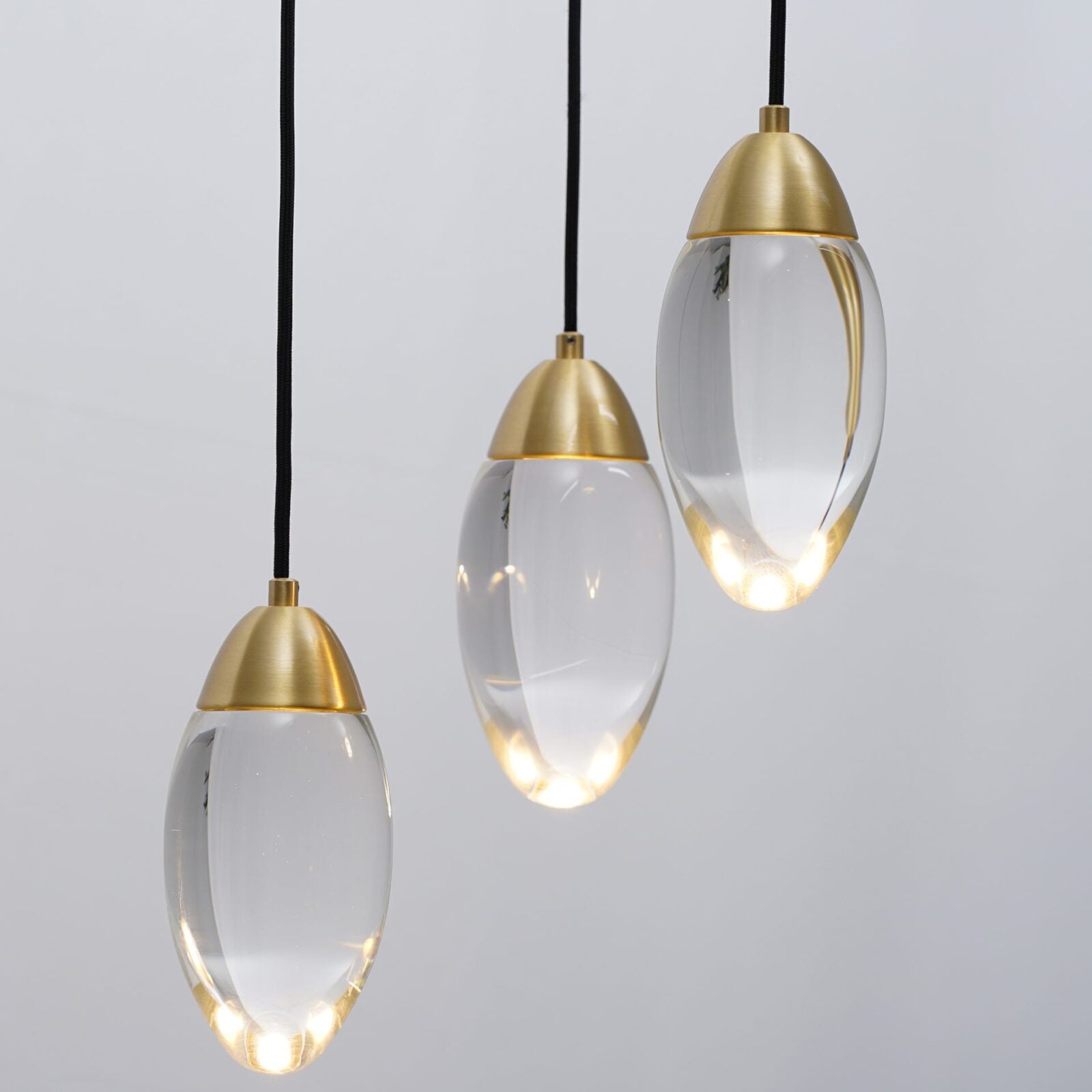 Messing kristallen hanglamp