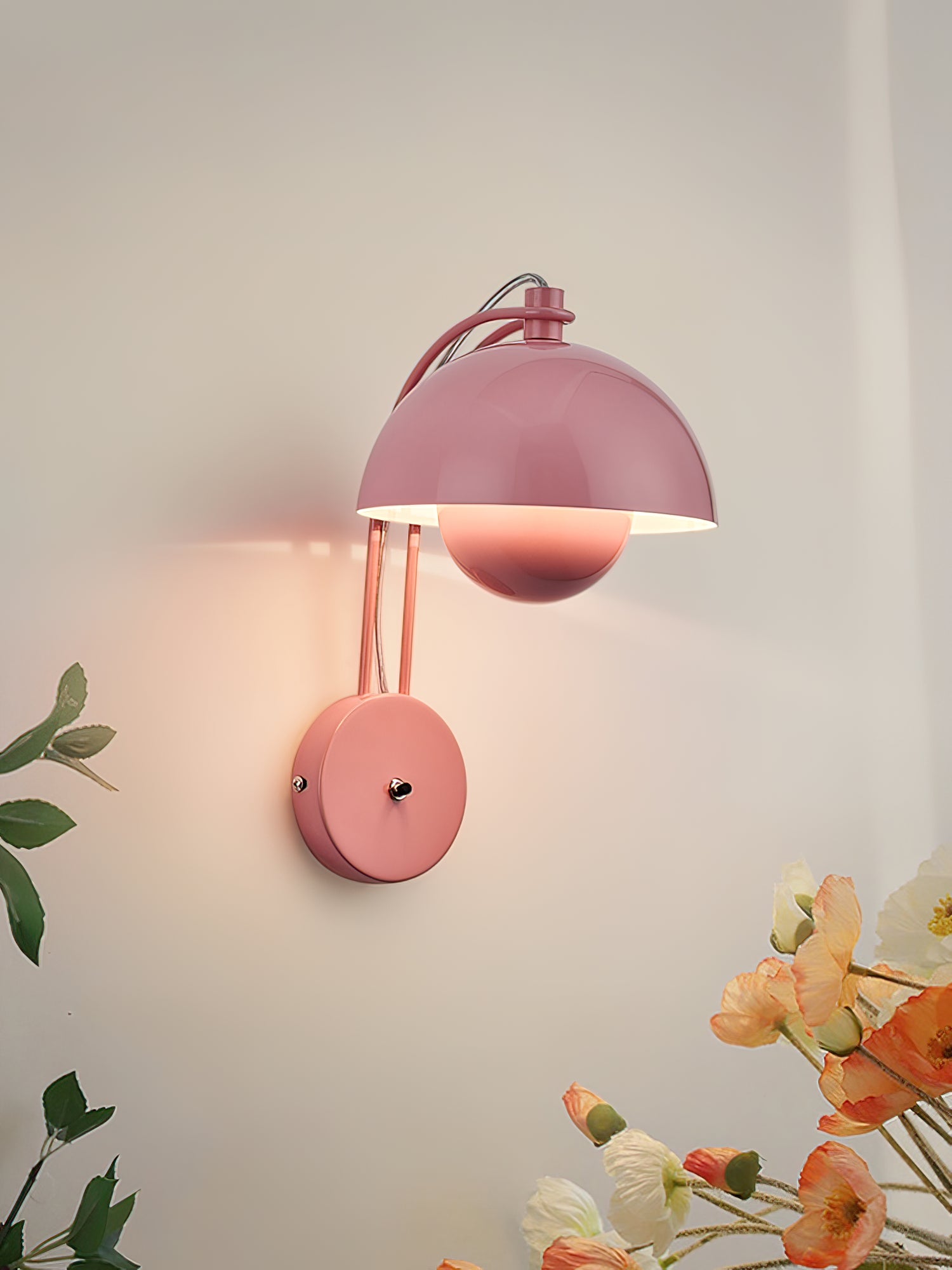 Halve cirkel slaapkamerwandlamp