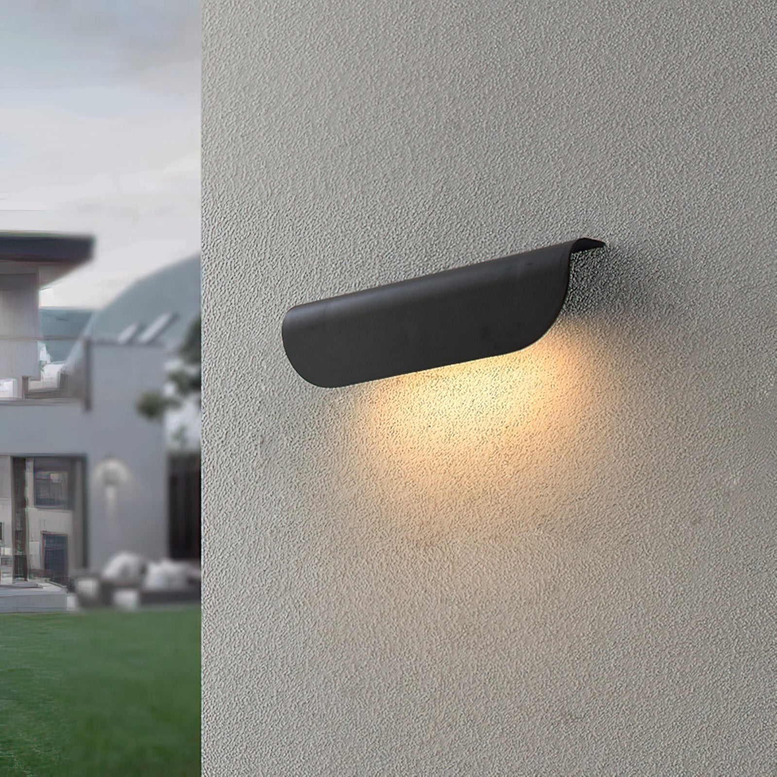 Bay gebogen tuinwandlamp