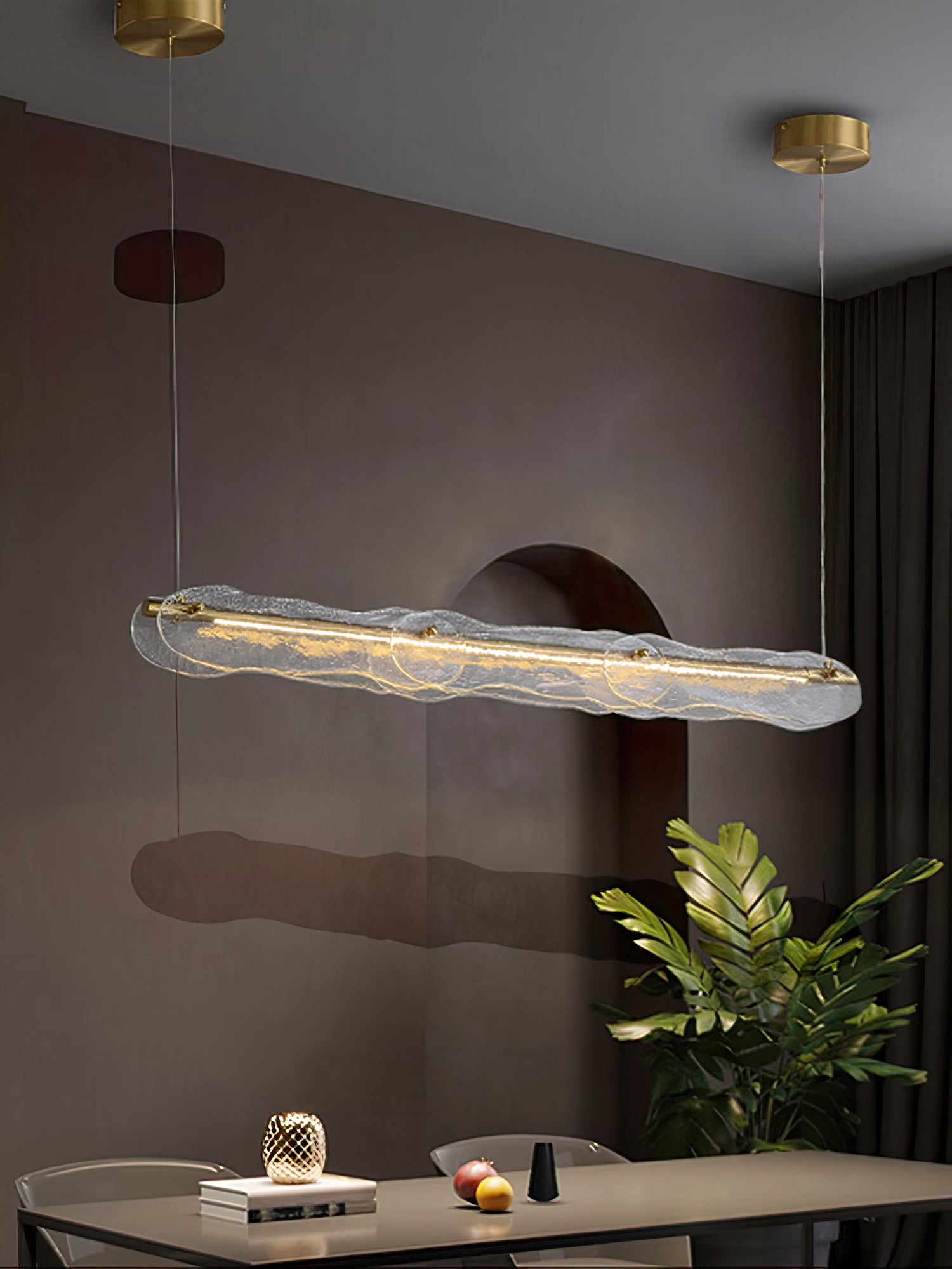 Water Ripple Glass Island Chandeliers