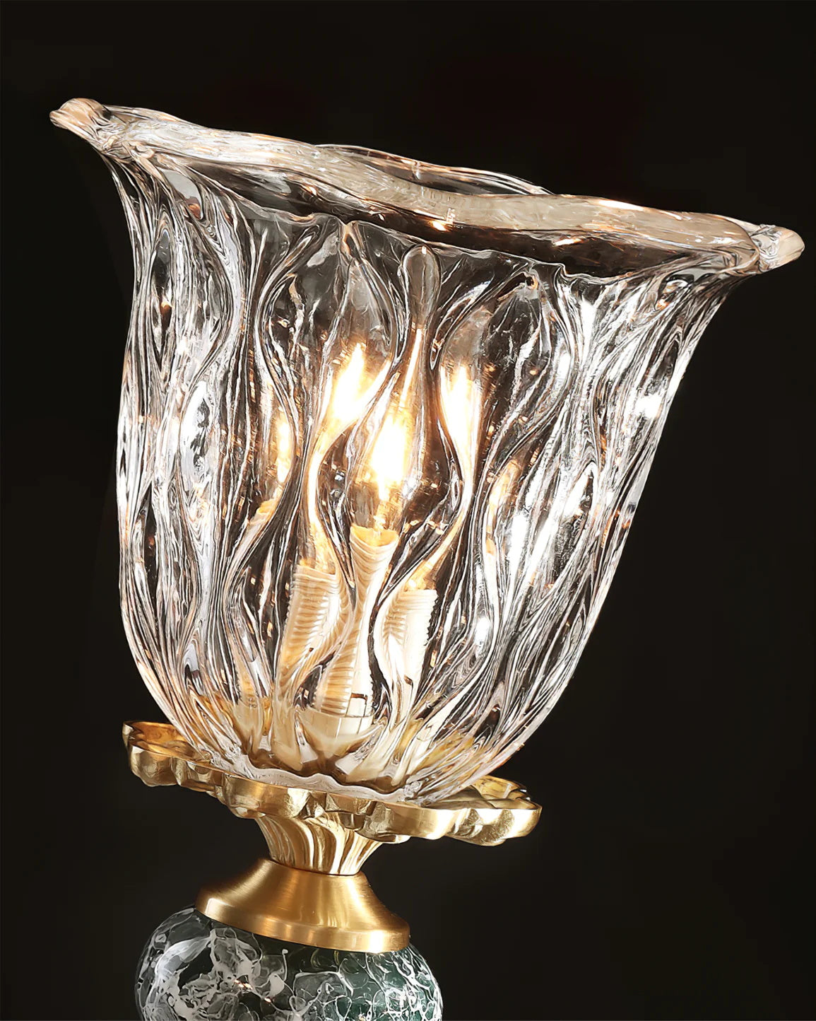 Glazen keramische wandlamp