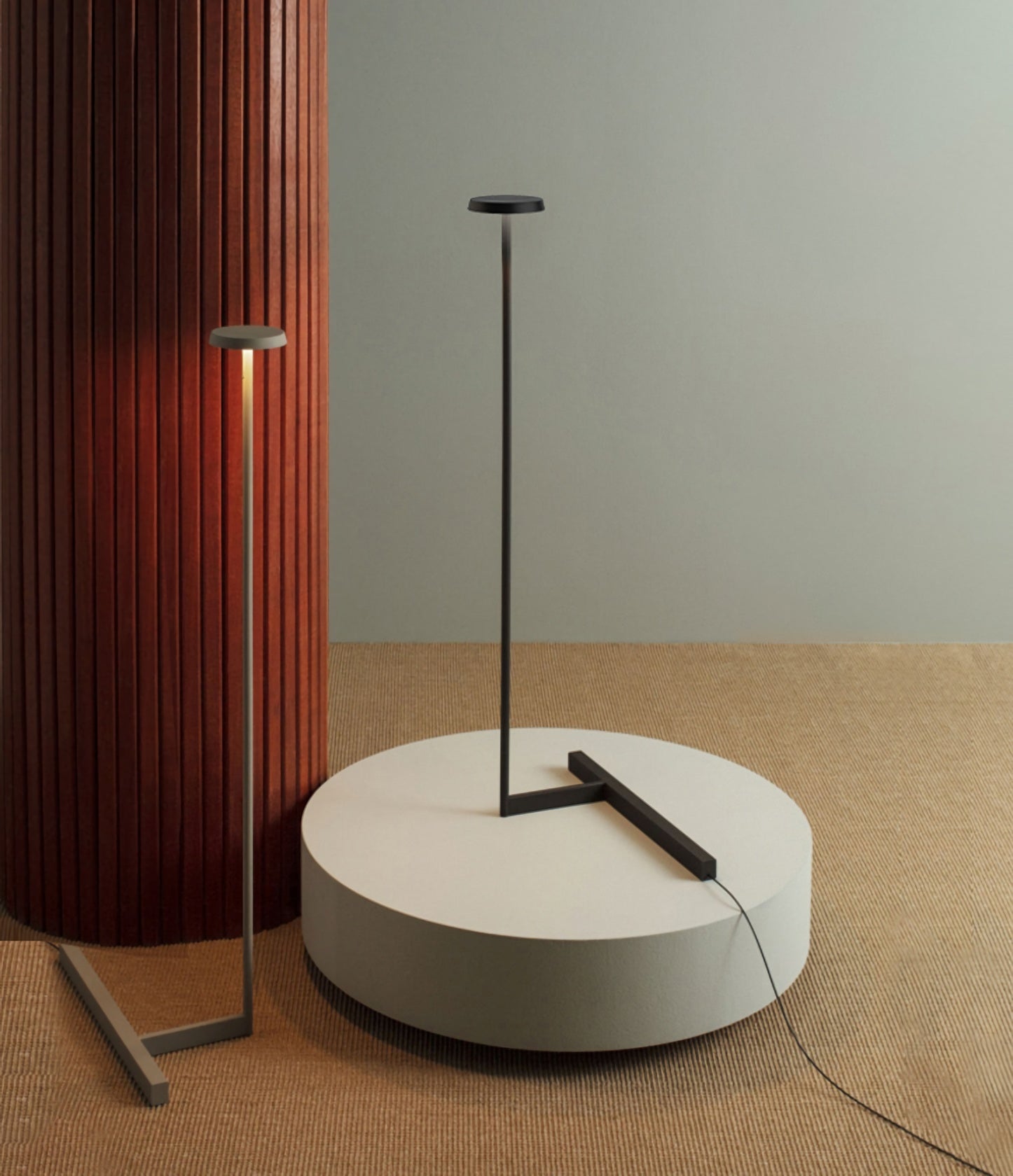 Platte vloerlamp