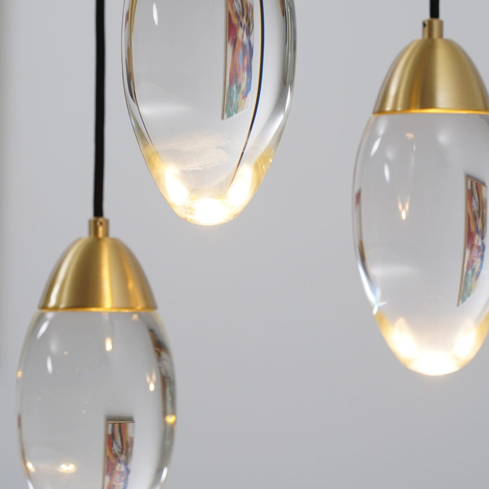 Messing kristallen hanglamp