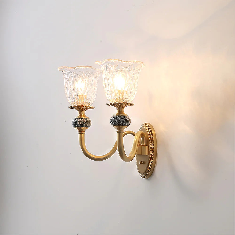 Glazen keramische wandlamp