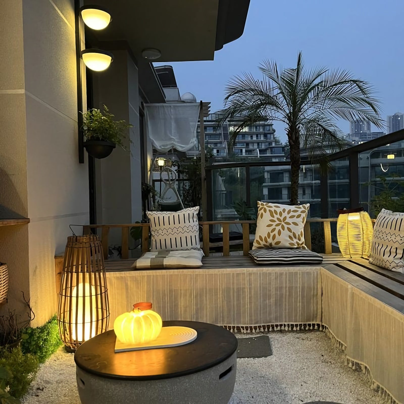 Tuin rotan vloerlamp
