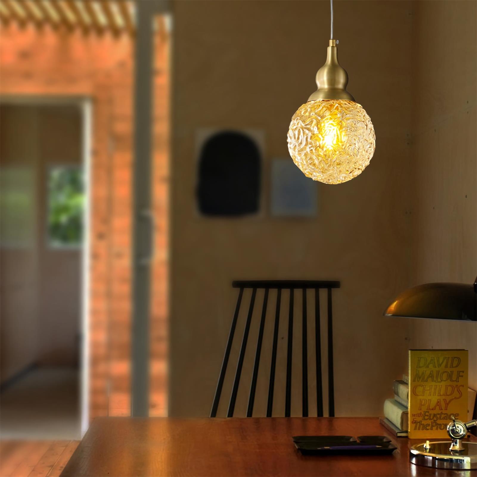 Kalebas glazen hanglamp