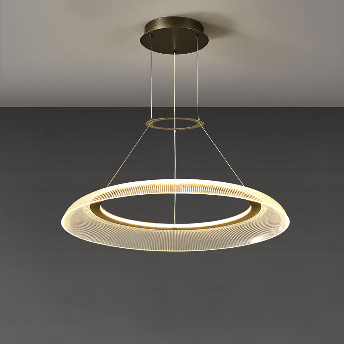 Afgestudeerde cirkelkroonluchter | Art Deco ronde kroonluchter