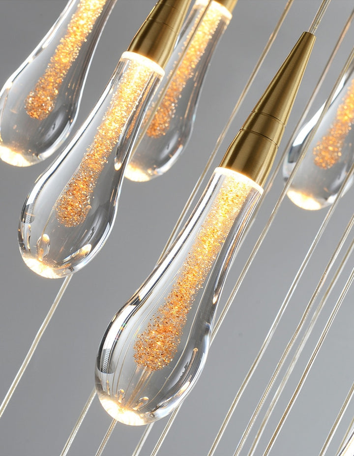 LED glazen druppels kroonluchter