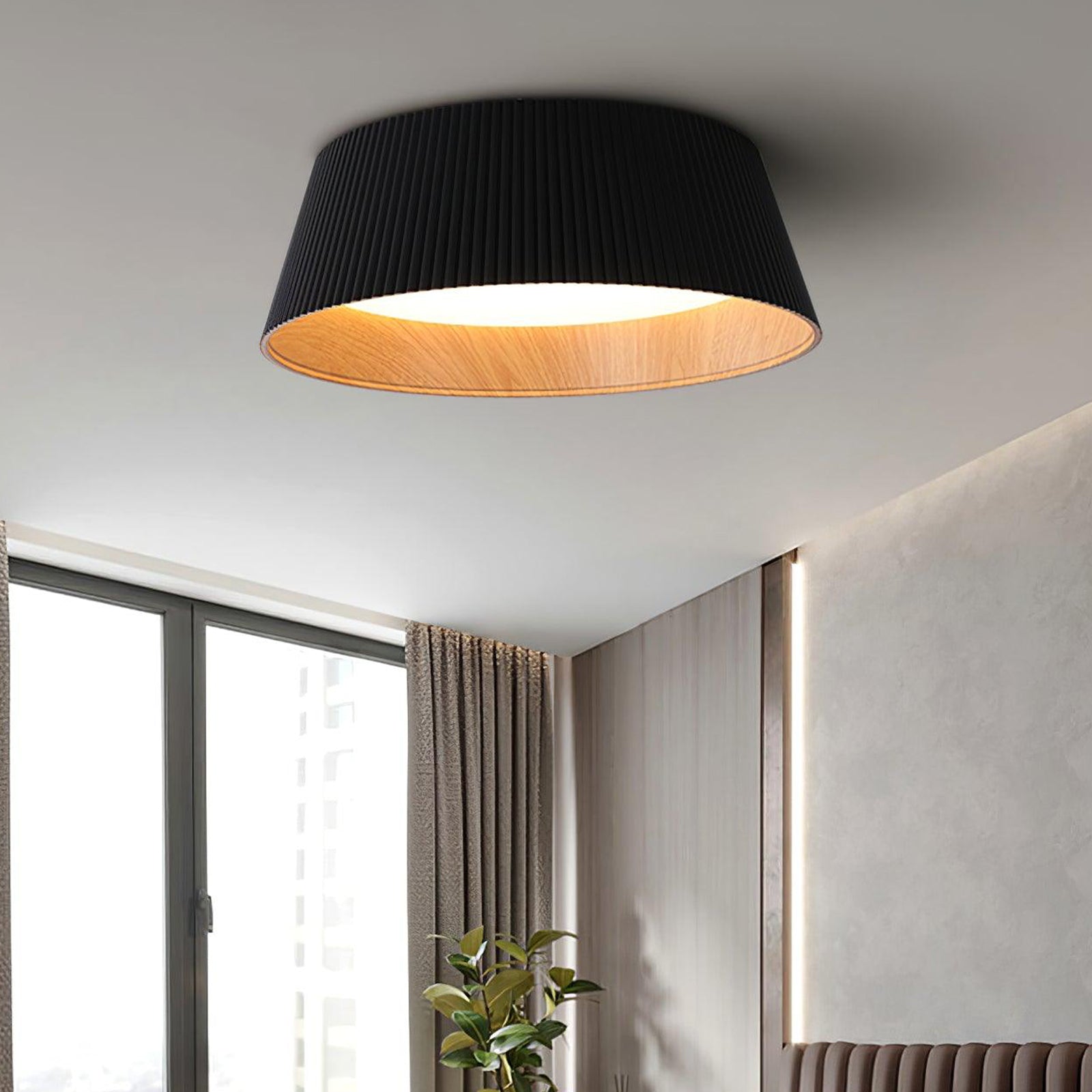Geribbelde plafondlamp