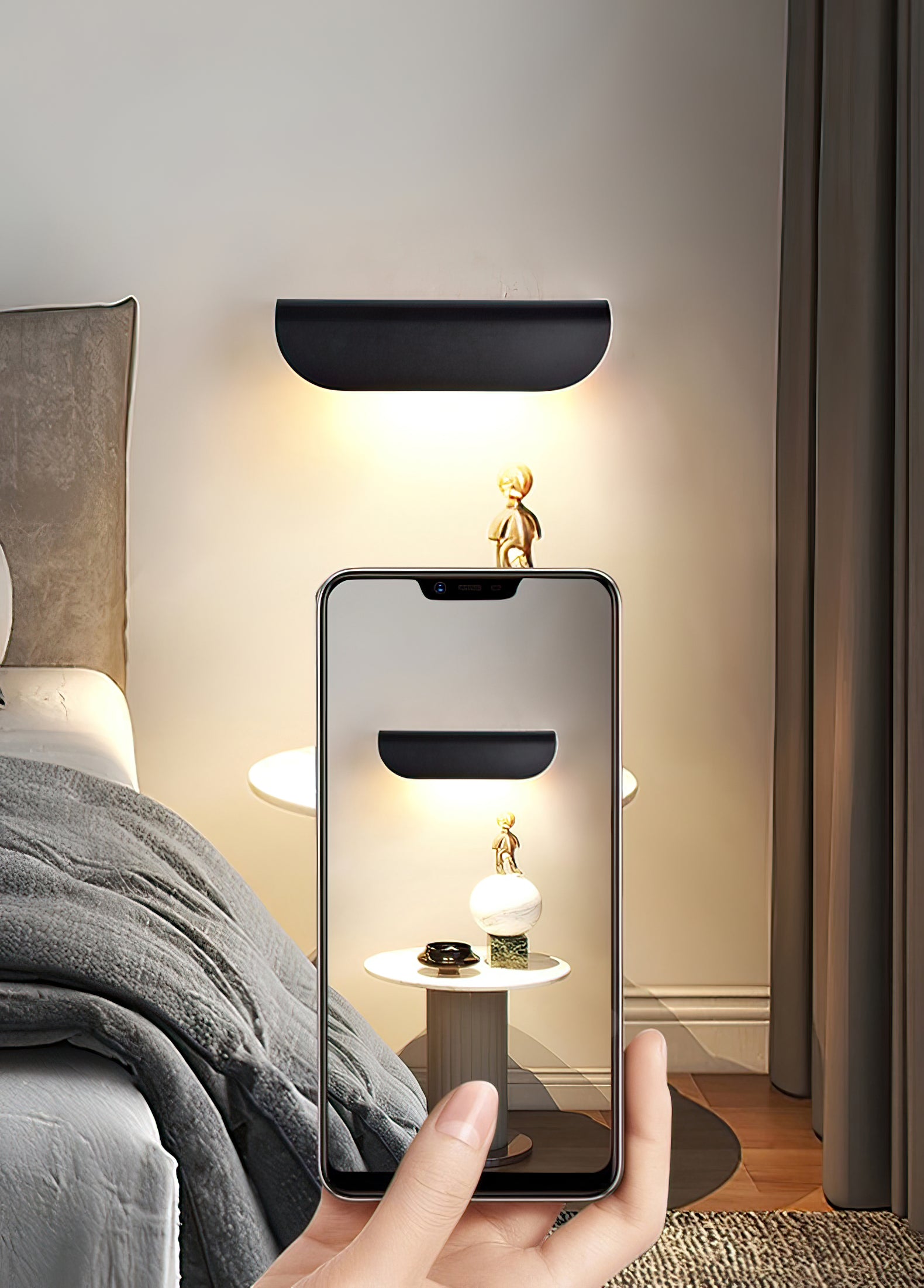 Bay gebogen tuinwandlamp