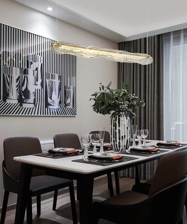 Water Ripple Glass Island Chandeliers
