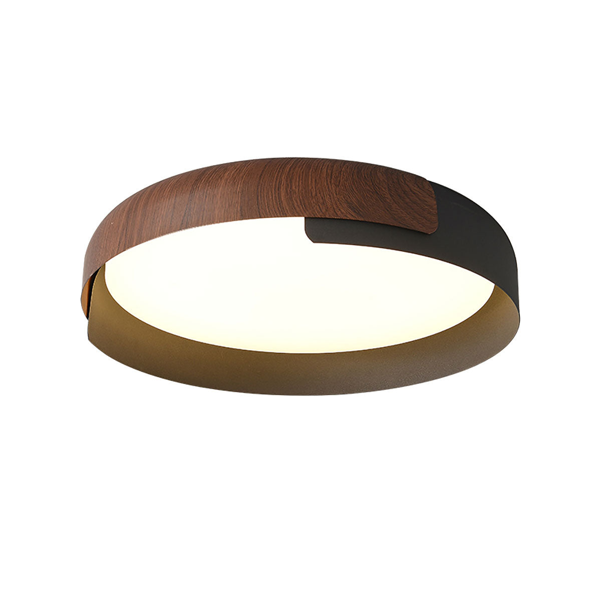 Hout geschilderde ronde plafondlamp