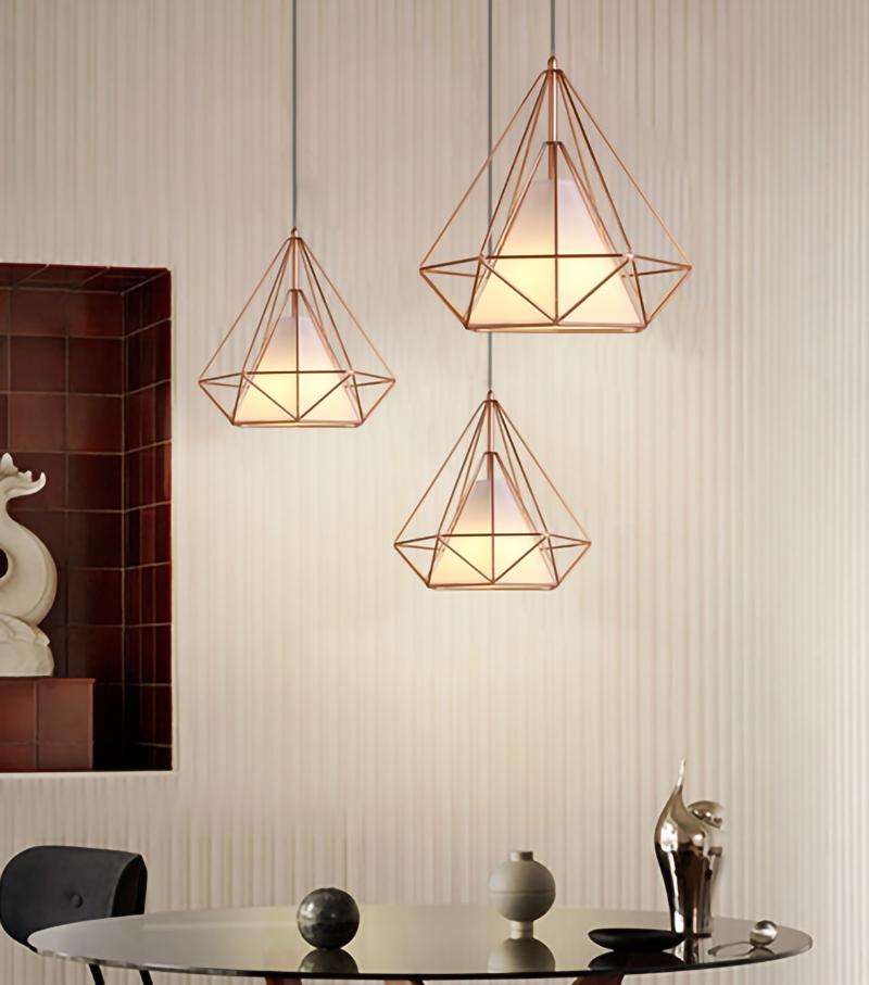 Diamanten kooi hanglamp